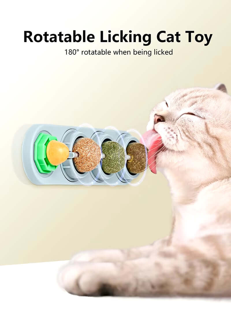 Catnip Toys Silvervine Balls Teeth Cleaning Dental Wall Treats Extra Cat Energy Ball Edible Cats Lick Healthy Kitten Chew