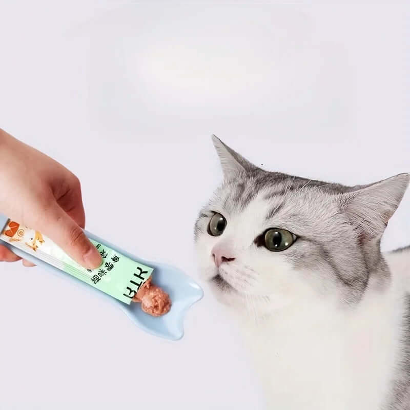 Cat Strip Squeeze Spoon Cat Strip Feeder for Lickable Wet Cat Treats Pet Liquid Snack Feeding Tool Cat Feeder Pet Supplies