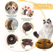 Magic Cat Scratch Organ Board Cat Toy with Ball Cat Grinding Claw Cat Climbing Frame Kitten round Corrugated Cat Scratching Toy