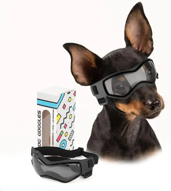 Stylish UV Protection Sunglasses for Dogs - Perfect Eyewear for Outdoor Adventures with Small and Medium Breeds