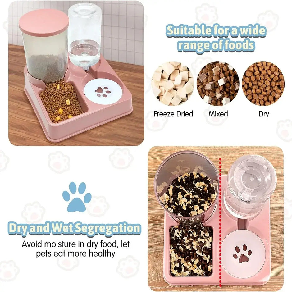 Introducing the Ultimate 2-in-1 Automatic Cat Feeder and Water Dispenser – Keep Your Furry Friend Well-Fed and Hydrated Effortlessly!