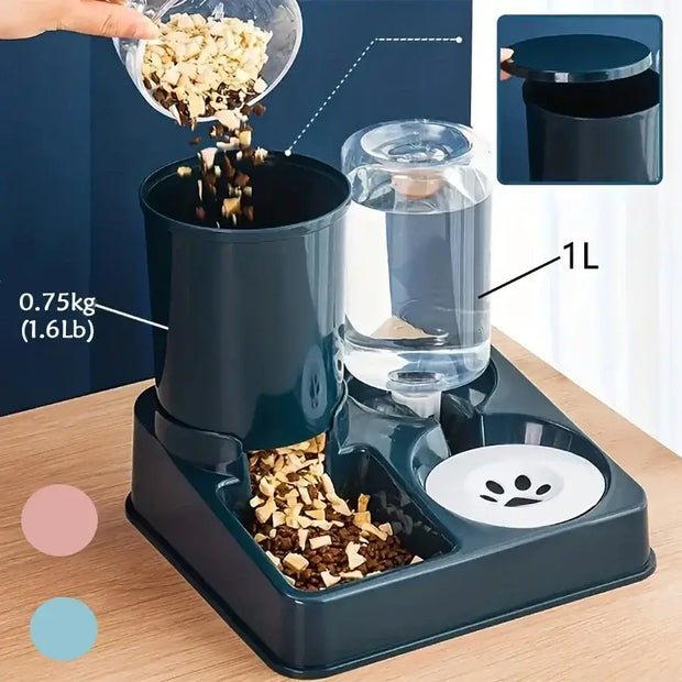 Introducing the Ultimate 2-in-1 Automatic Cat Feeder and Water Dispenser – Keep Your Furry Friend Well-Fed and Hydrated Effortlessly!