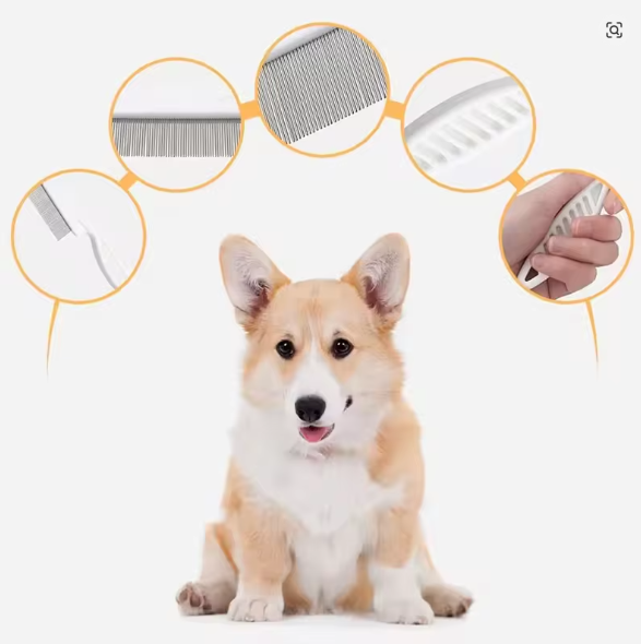 Pet Hair Flea Comb For Dogs and Cats