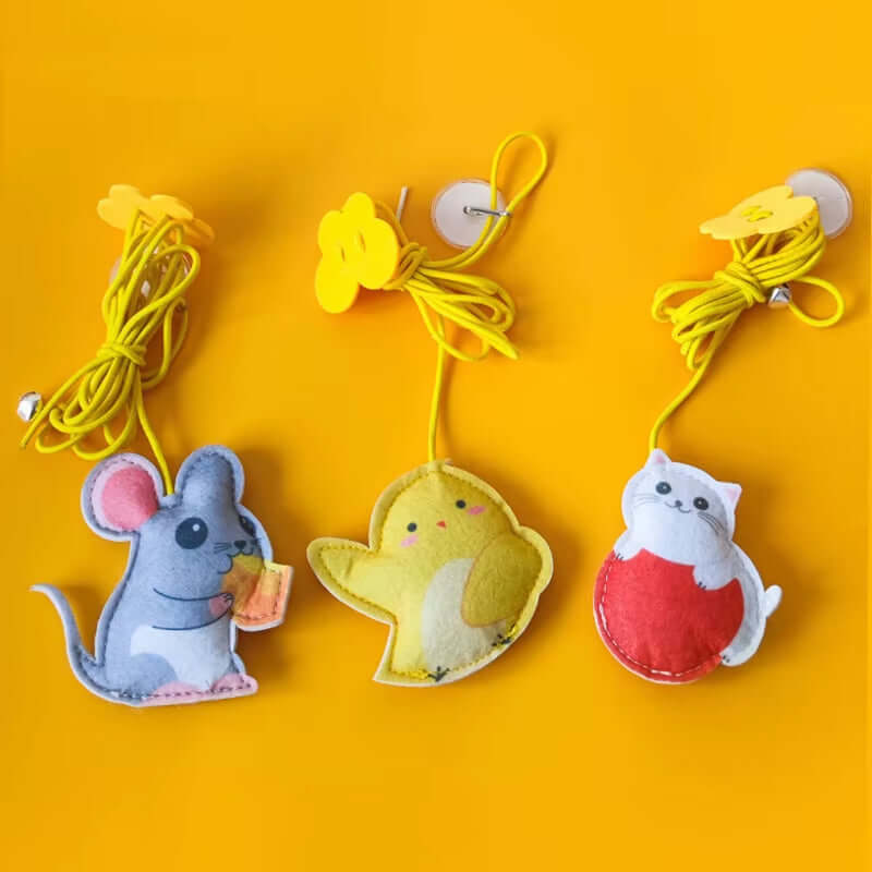 Interactive Cat Toy Hanging Simulation Cat Toy Funny Self-Hey Interactive Toy for Kitten Playing Teaser Wand Toy Cat Supplies