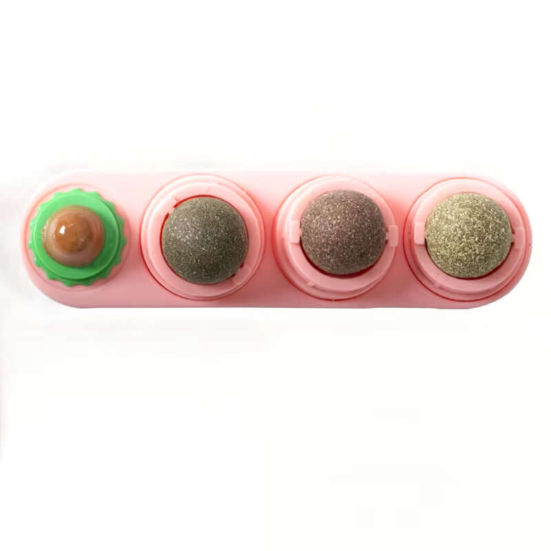 Catnip Toys Silvervine Balls Teeth Cleaning Dental Wall Treats Extra Cat Energy Ball Edible Cats Lick Healthy Kitten Chew
